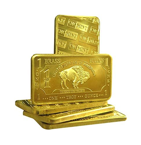 1 oz .999 Fine Brass Bullion Bar Ingot Q467724