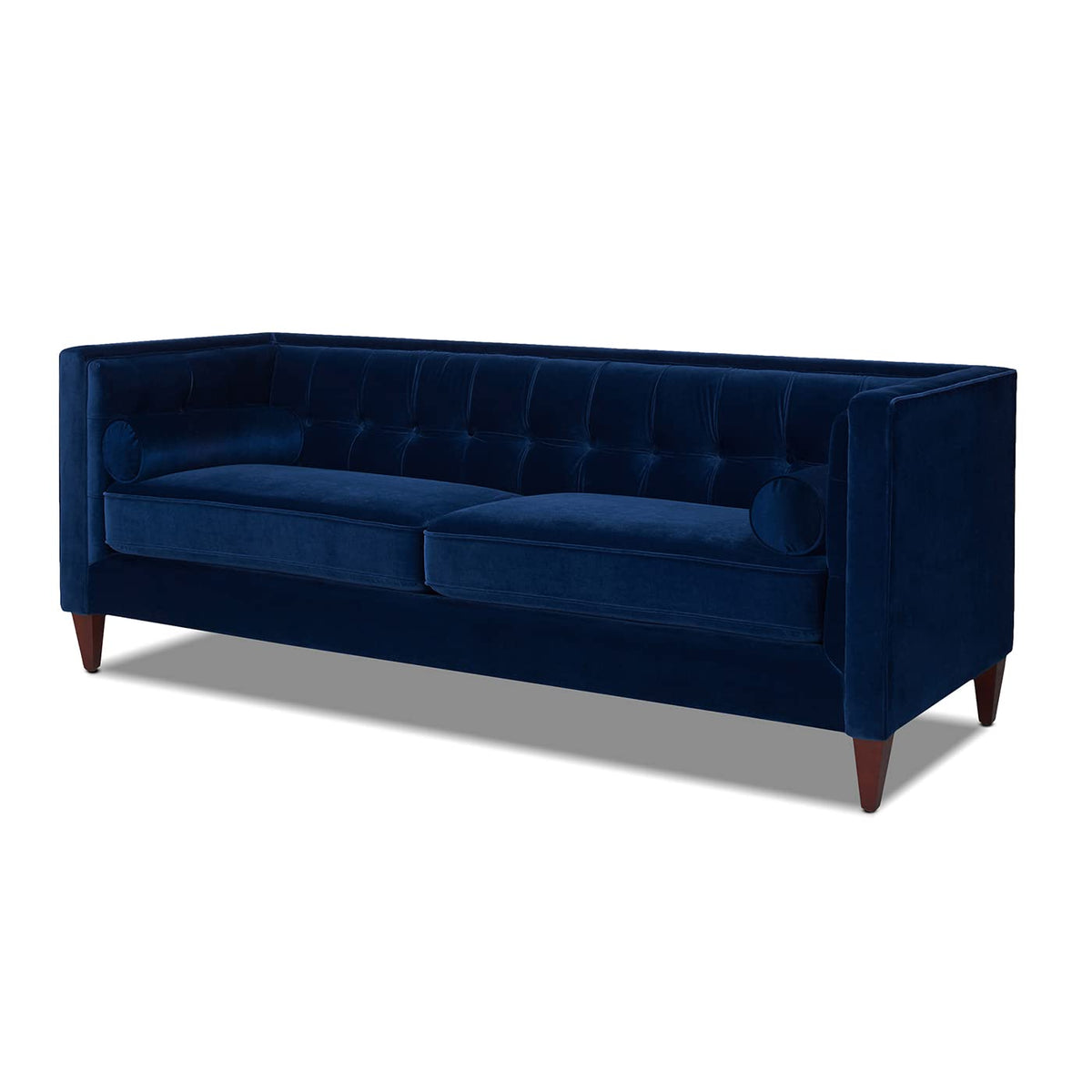 84" Navy Blue Velvet Tufted Sofa F8852