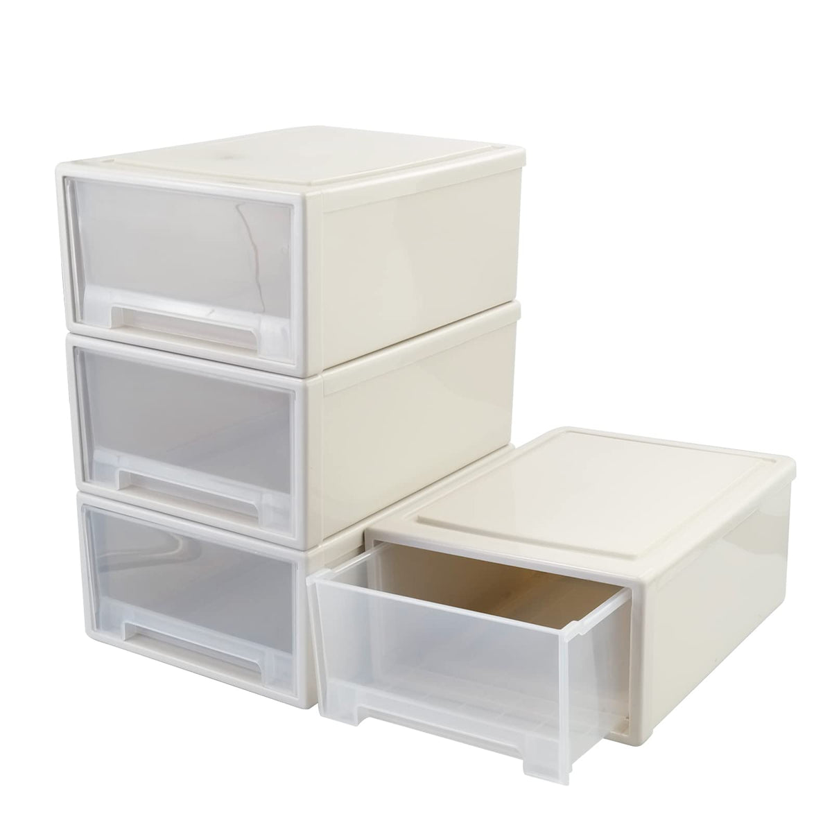 17.8 Quart 4 Pcs Plastic Stacking Storage Drawer N35461