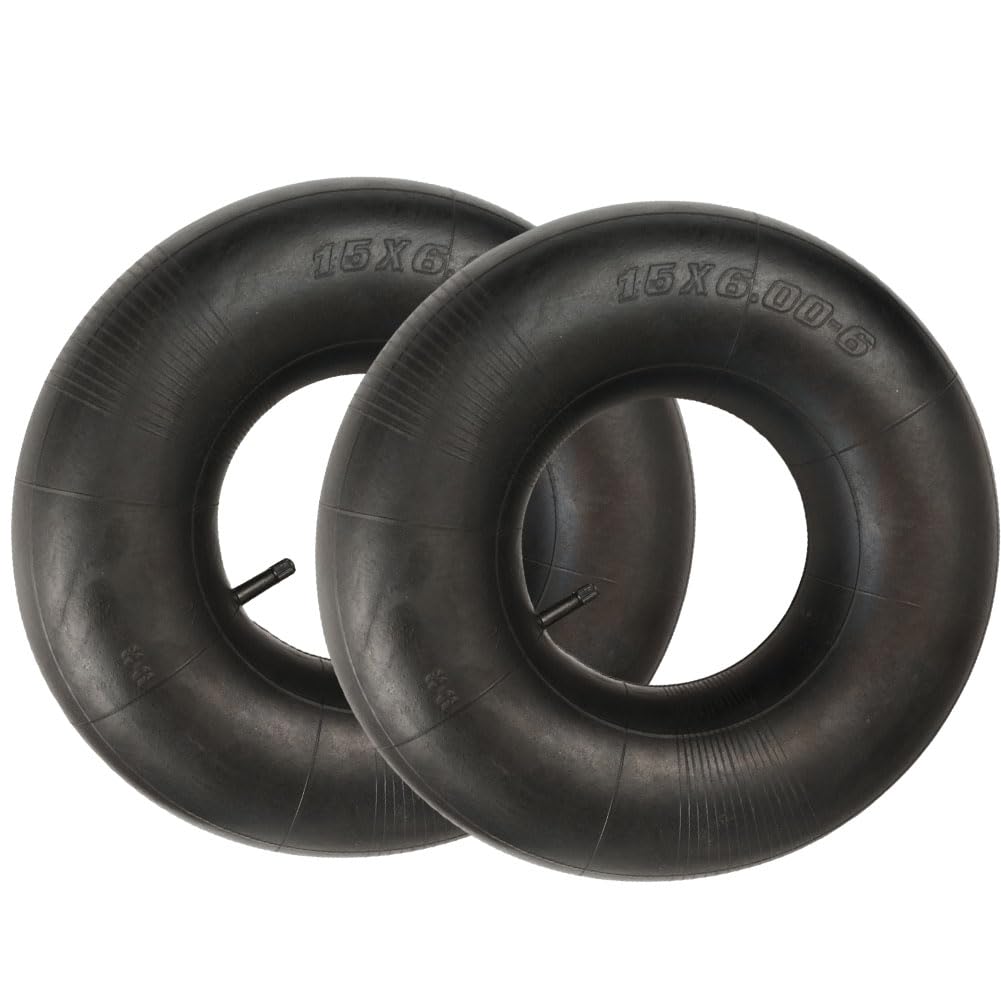 2 Pack 15x6.00-6" Inner Tubes with TR-13 Straight Valve Stem W34493