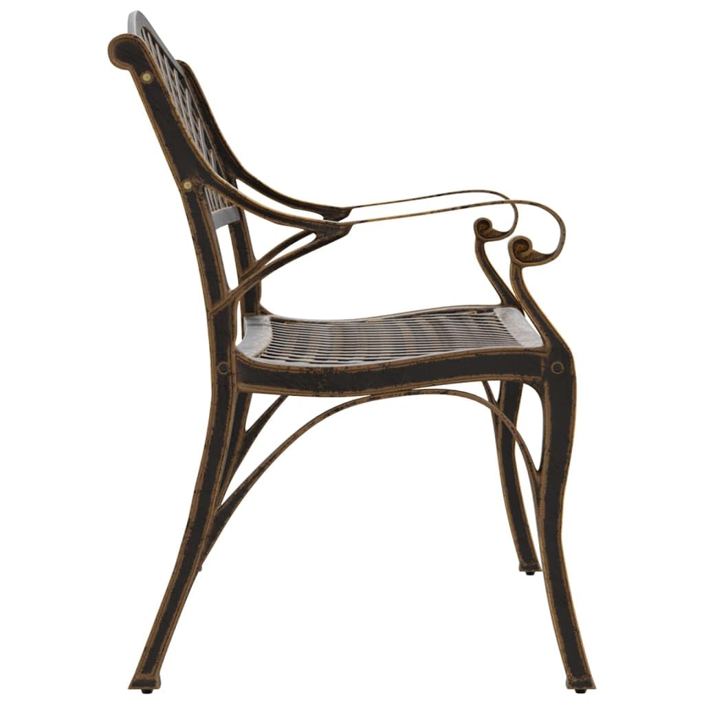 Bronze Floral Cast Iron 40.2 Inch Garden Bench K383