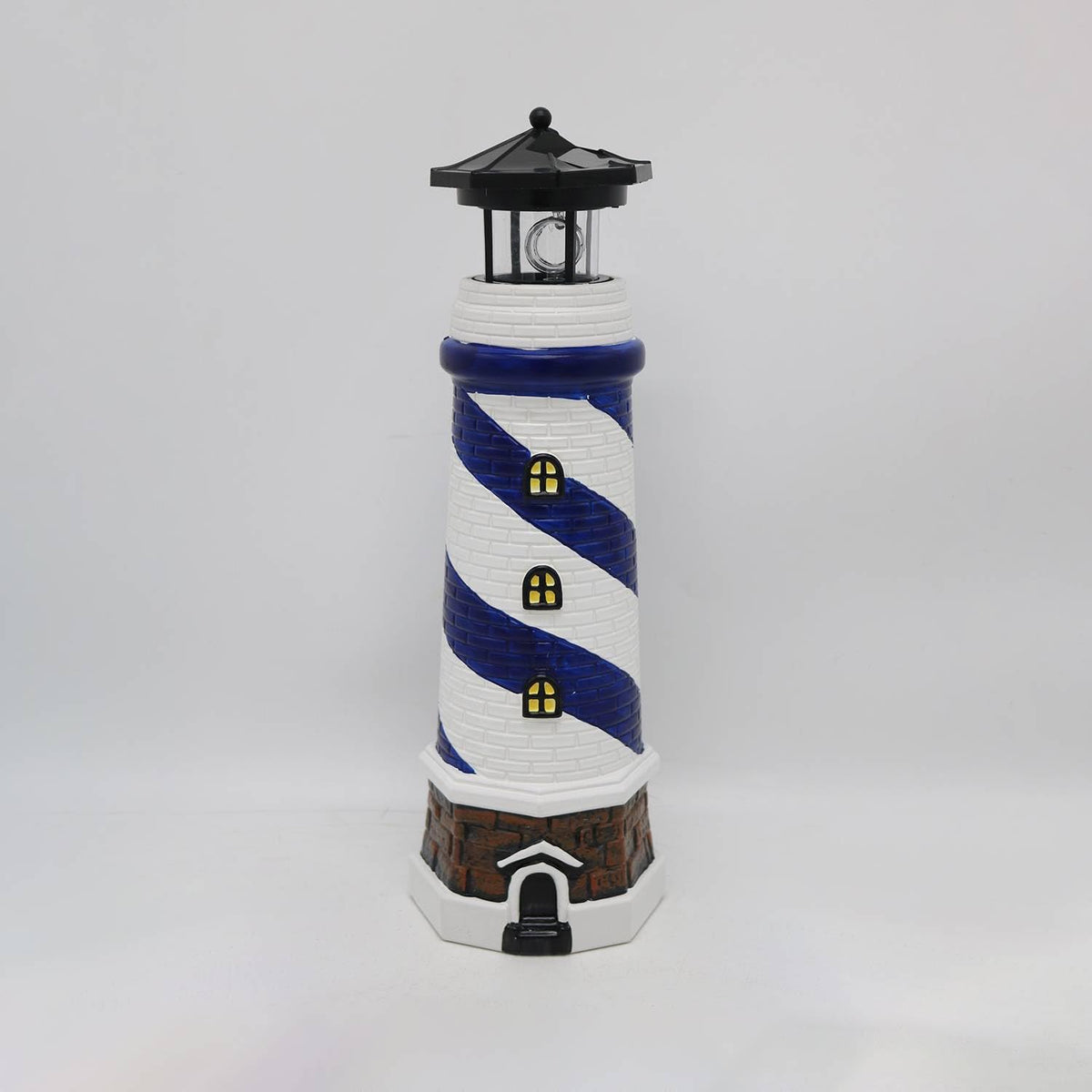 Solar LED Lighthouse Lamp 14.5 Inches Blue H292866