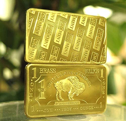 1 oz .999 Fine Brass Bullion Bar Ingot Q467724