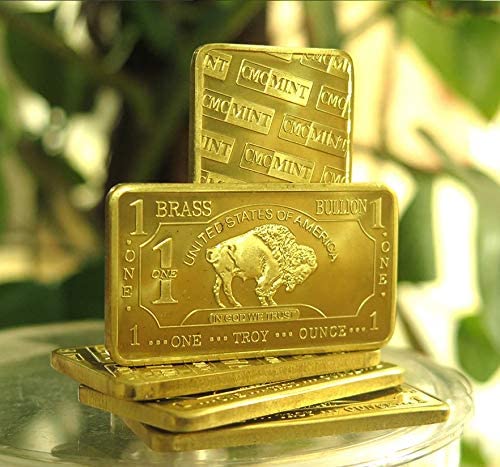 1 oz .999 Fine Brass Bullion Bar Ingot Q467724