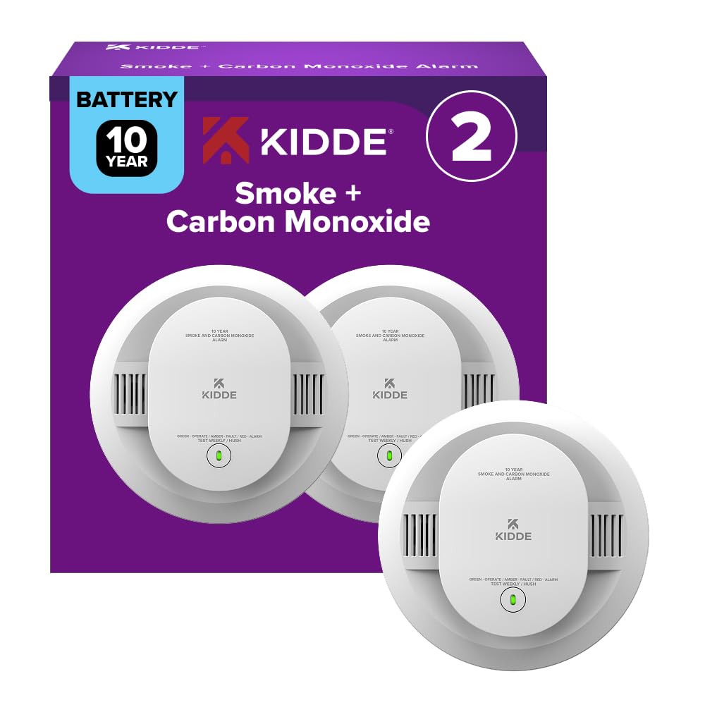 Smoke & Carbon Monoxide Detector 10-Year Battery 2 Pack J134