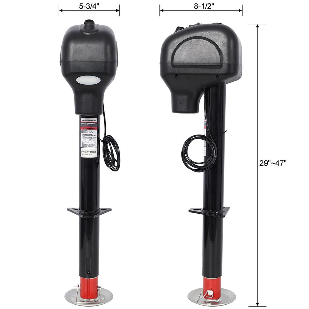 12V Electric Trailer Jack with Adjustable Drop Leg Z676