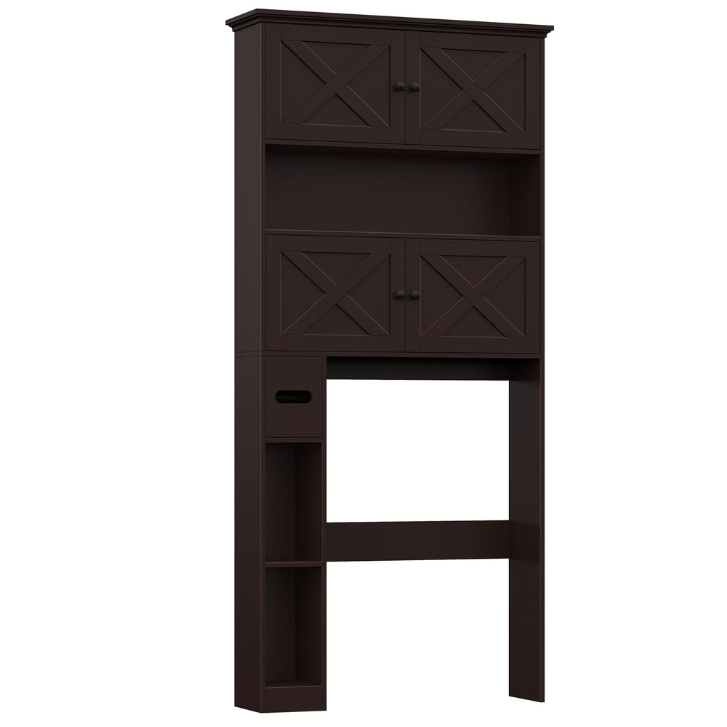 Over The Toilet Storage Cabinet with Doors & Paper Holder U53333