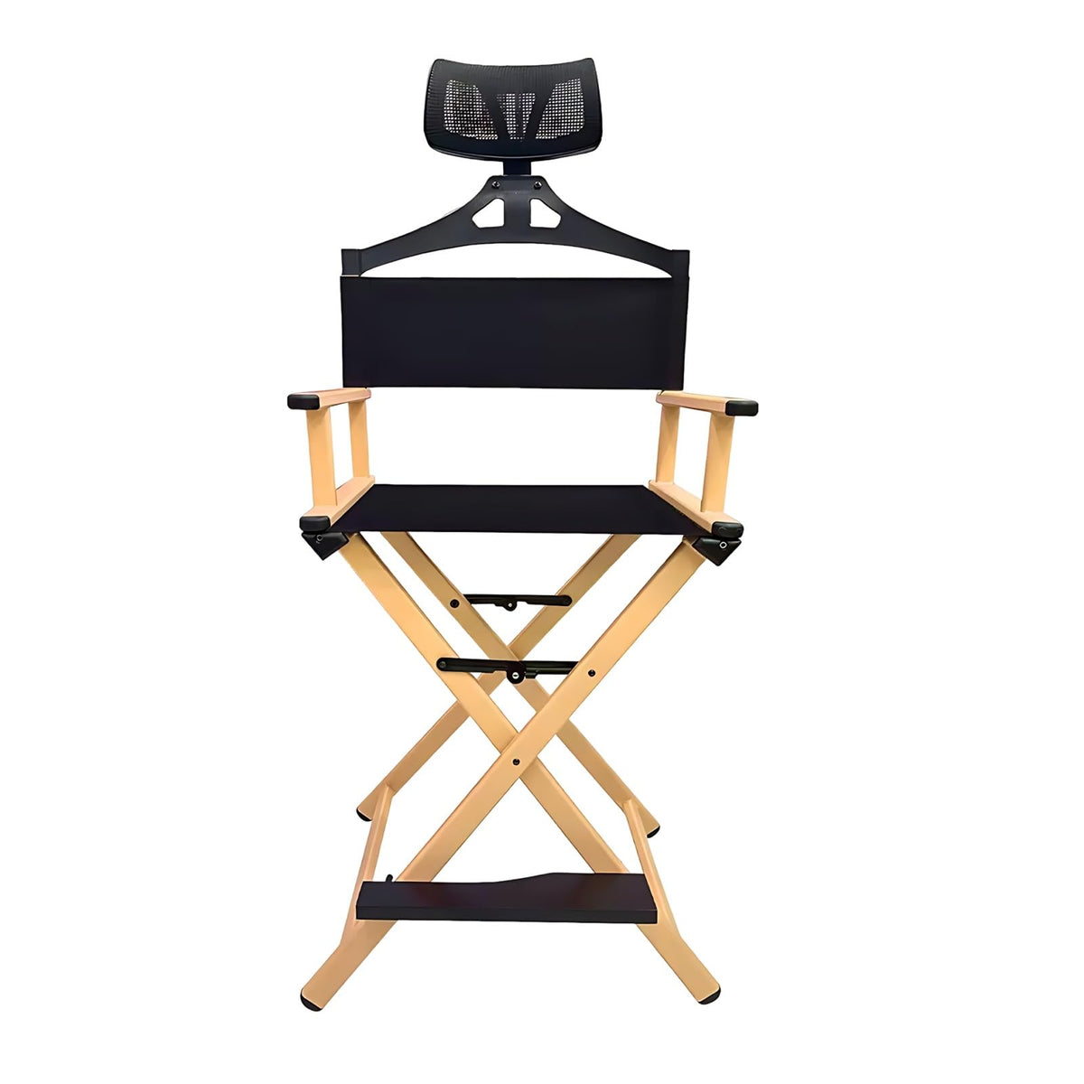 Extra Tall Foldable Directors Chair with Adjustable Mesh Headrest I9902
