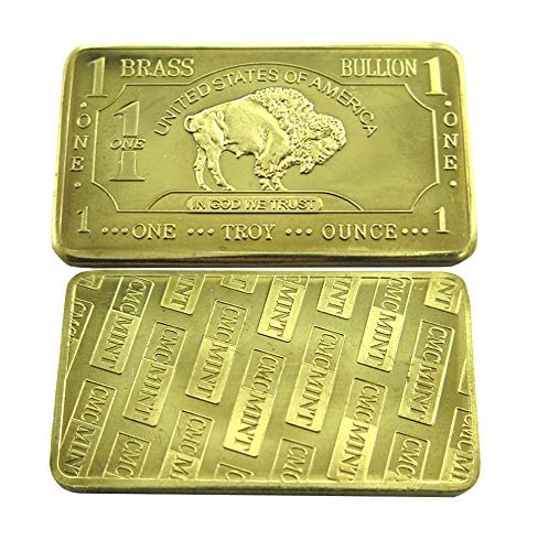 1 oz .999 Fine Brass Bullion Bar Ingot Q467724