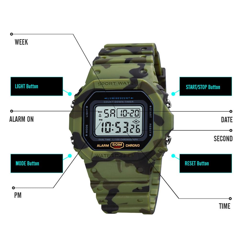Waterproof Digital Watches Y37593