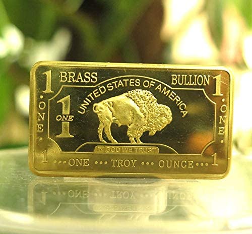 1 oz .999 Fine Brass Bullion Bar Ingot Q467724