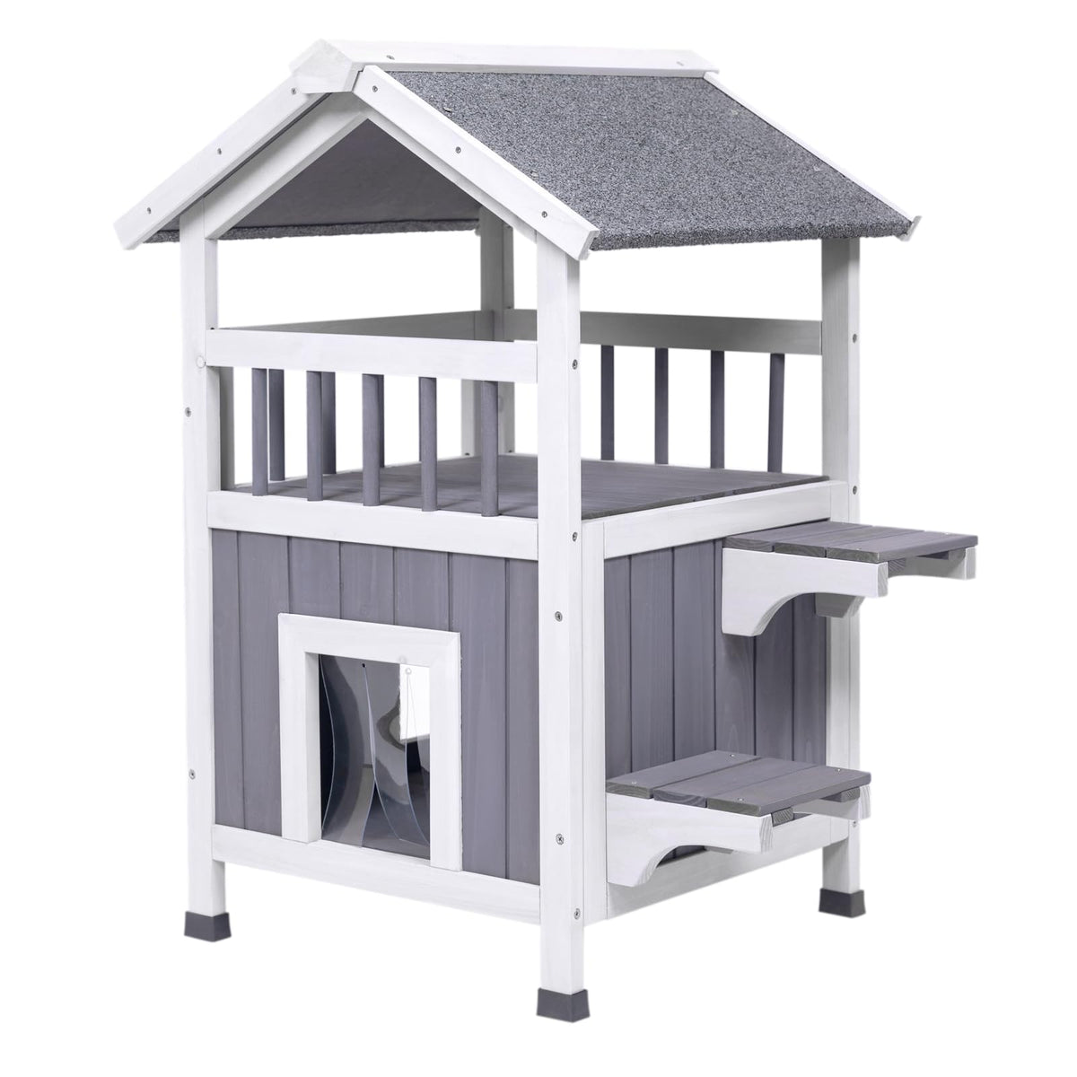 Large Wooden Insulated Outdoor Cat House C209