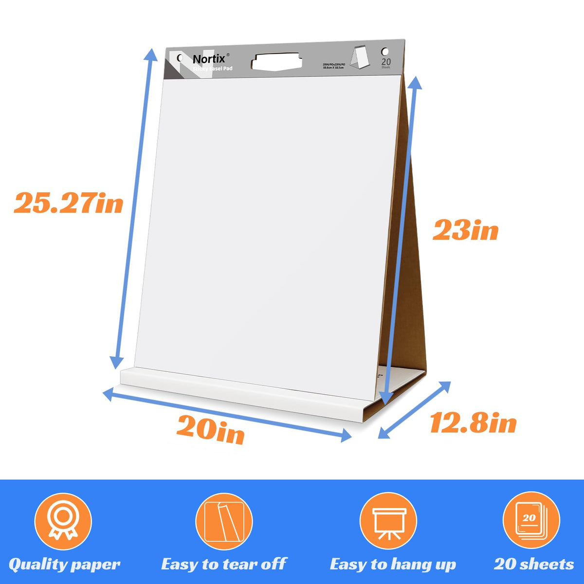 Sticky Easel Pads 20x23 Inches 20 Sheets 4 Pads L699