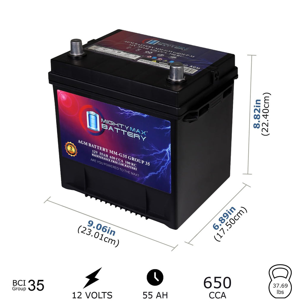 12V 55Ah AGM Replacement Battery B710837