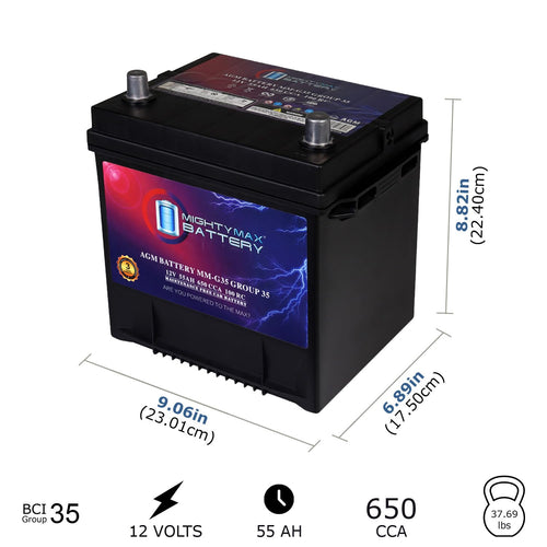12V 55Ah AGM Replacement Battery B710837