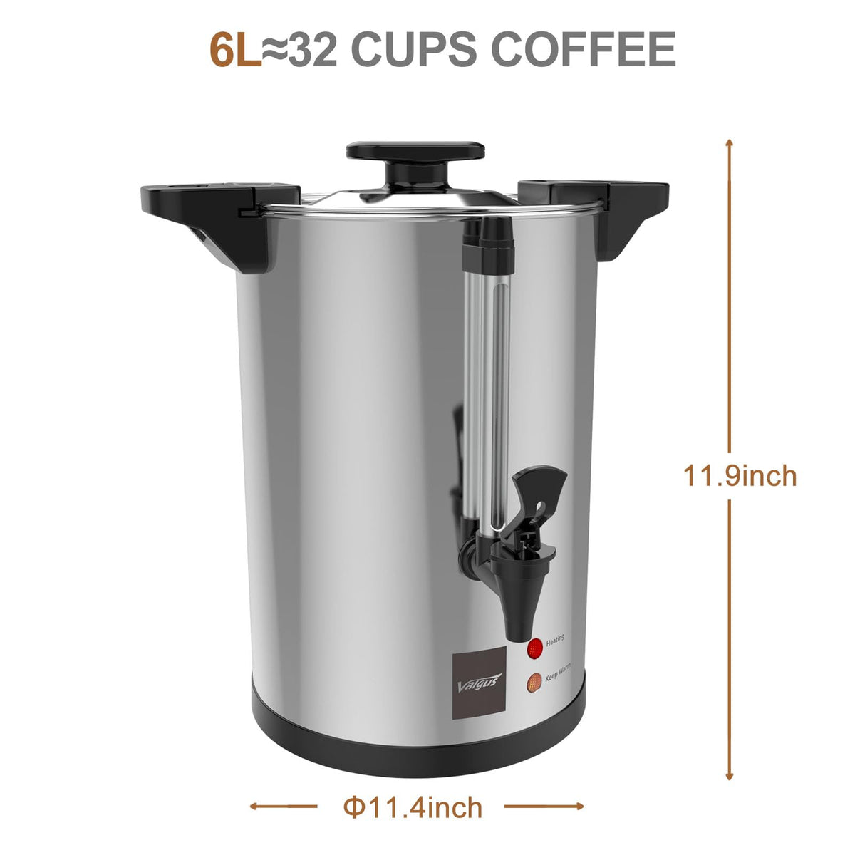 32-Cup Stainless Steel Electric Coffee Urn W4409