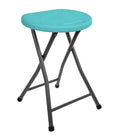 Folding Stools 18.5in Metal Heavy Duty 1 Pack Teal M87720