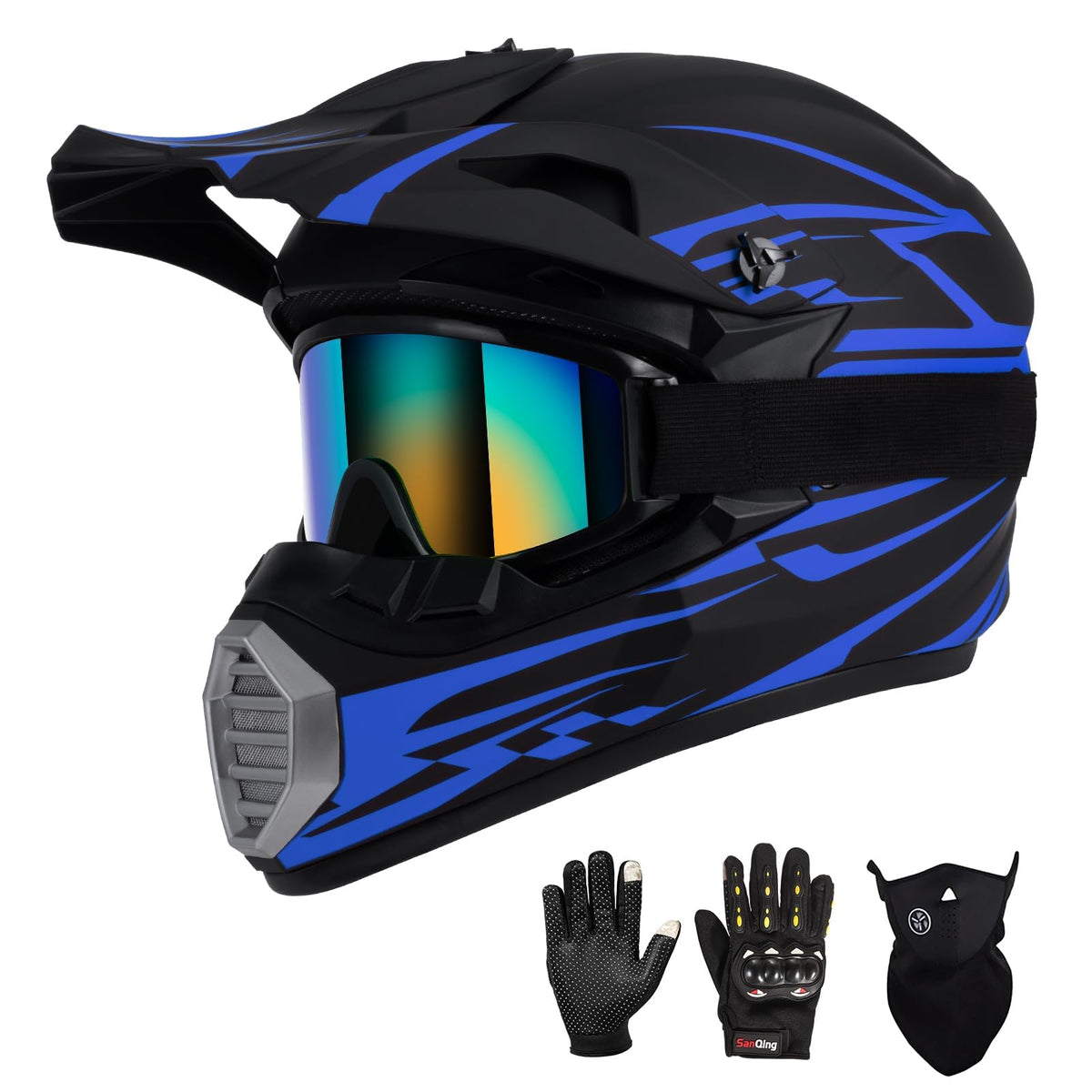 Youth Kids DOT Approved Full Face Motocross Helmet T364