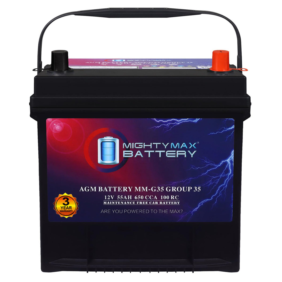 12V 55Ah AGM Replacement Battery B710837