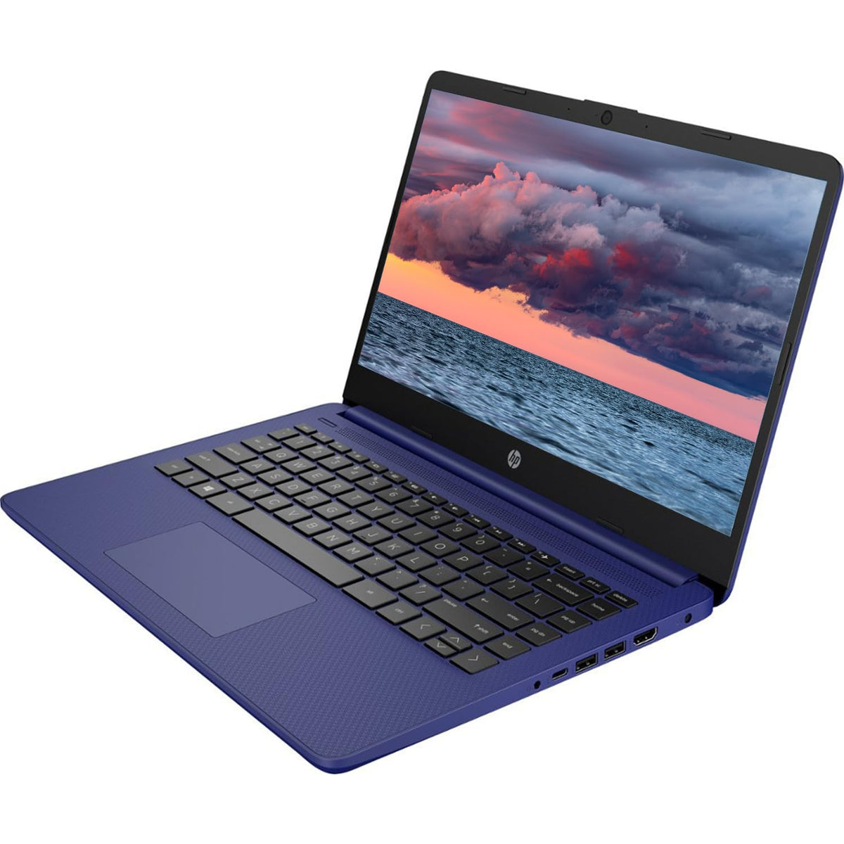 14" Portable Laptop, Intel Quad-Core, 16GB RAM, 64GB eMMC, Windows 11, Blue H3890