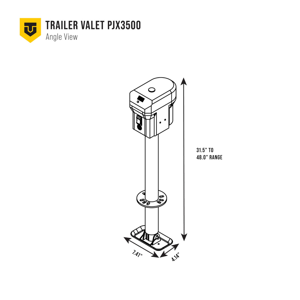 Electric Trailer Jack with Tongue Weight Scale, 3,500 LB Lift Capacity P69473