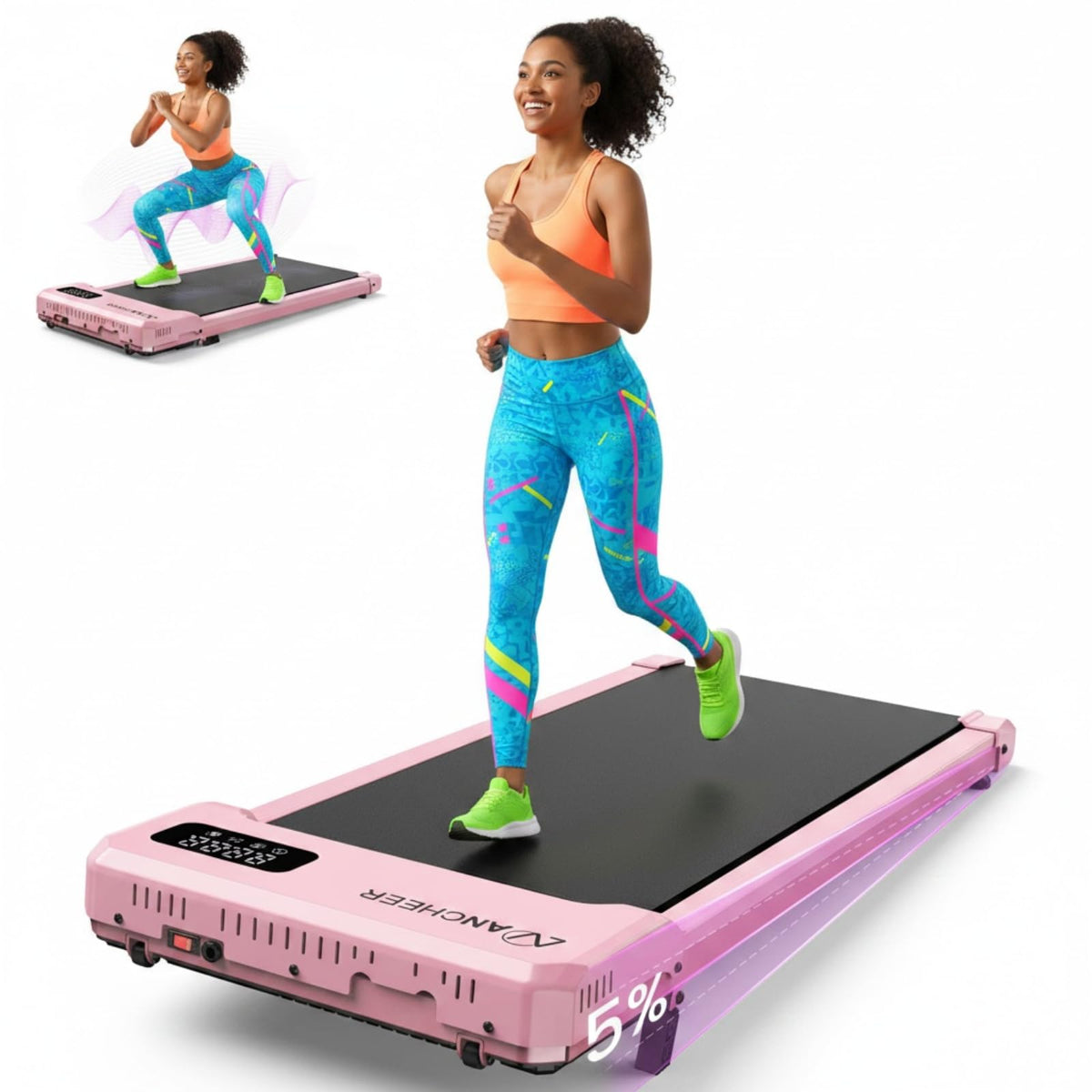 Under Desk Treadmill with Vibration Plate & Incline D56565