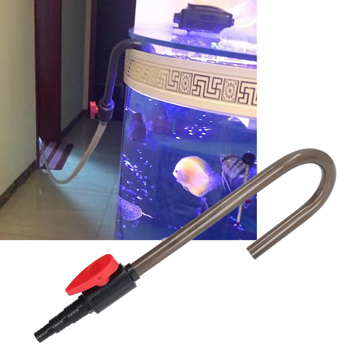 Wall Mounted Aquarium Water Filler Tube with Control Valve D510097