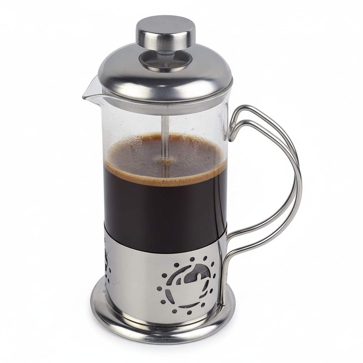 12 oz Glass Stainless French Press Coffee Maker Y729