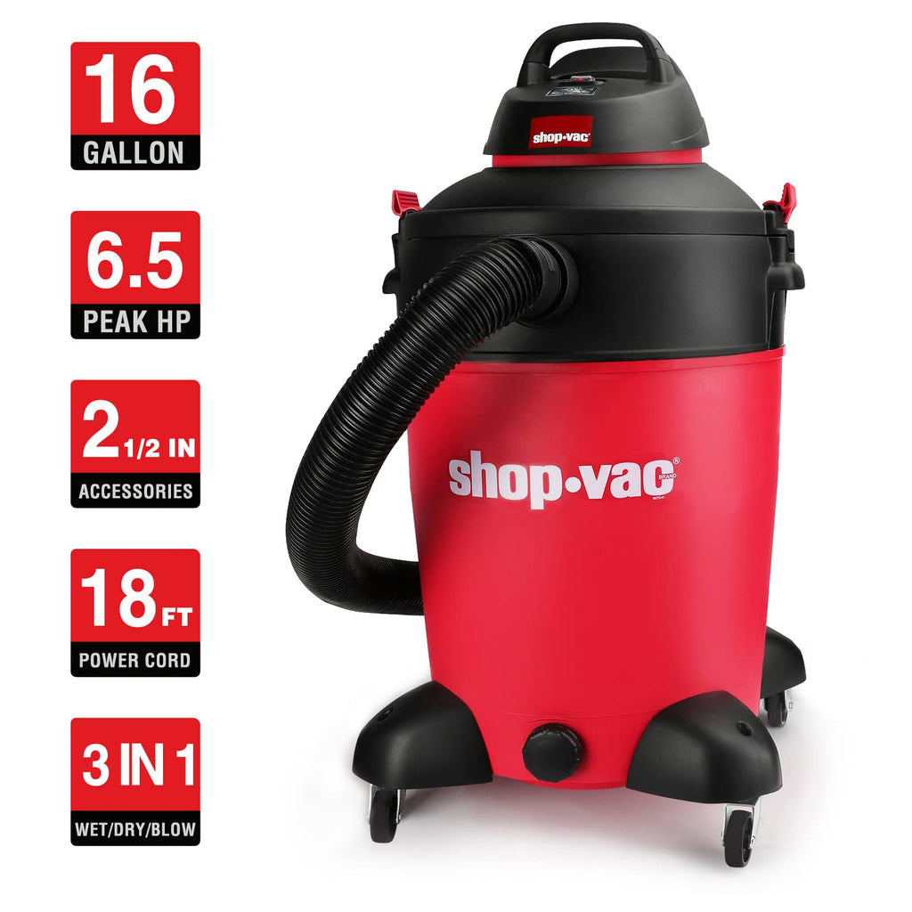 16 Gallon 6.5 Peak HP Wet/Dry Vacuum D327