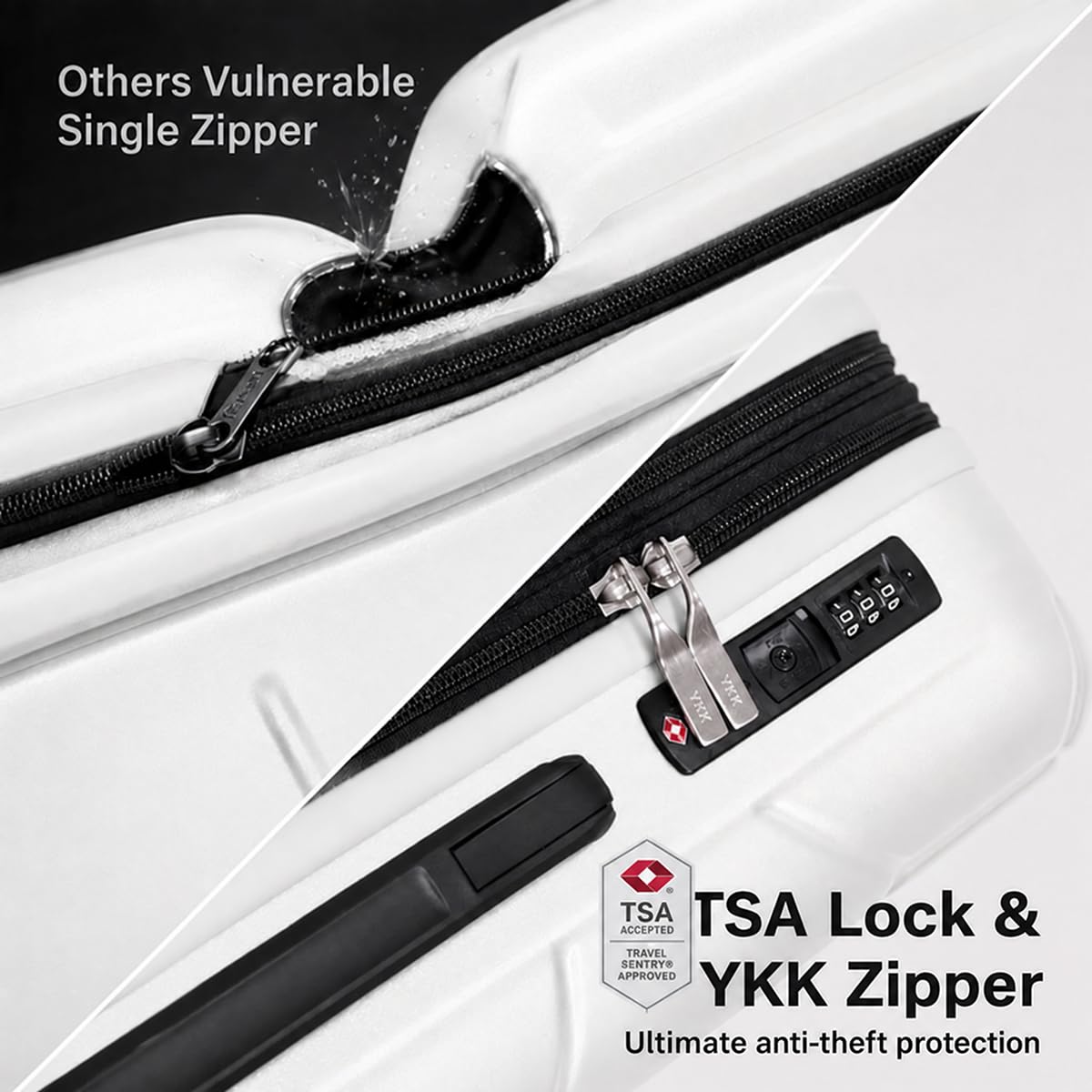 20 Inch Hardshell Expandable Carry On Luggage with TSA Lock J250