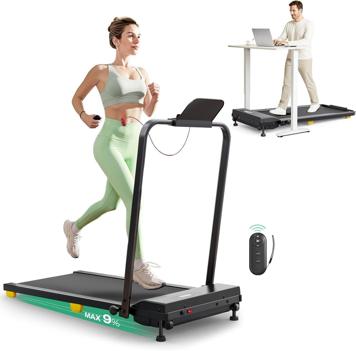 2.5HP Portable Walking Treadmill with Incline H237948