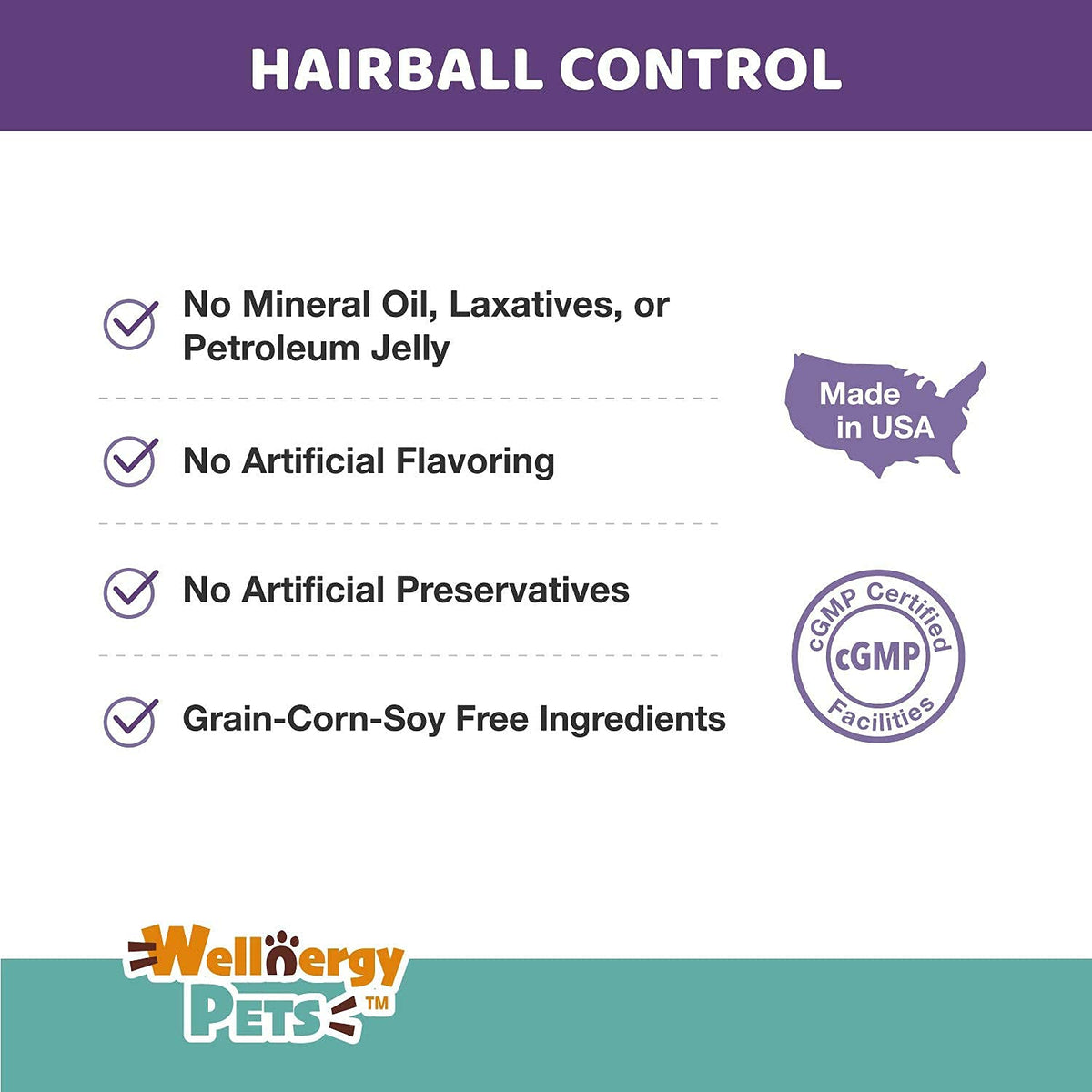 Natural Hairball Control Chews for Cats with Omega 3 6 Fatty Acids 70ct E7036