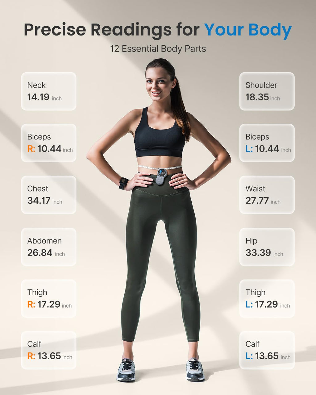 Smart Tape with Large Display, Scale with BMI A9738