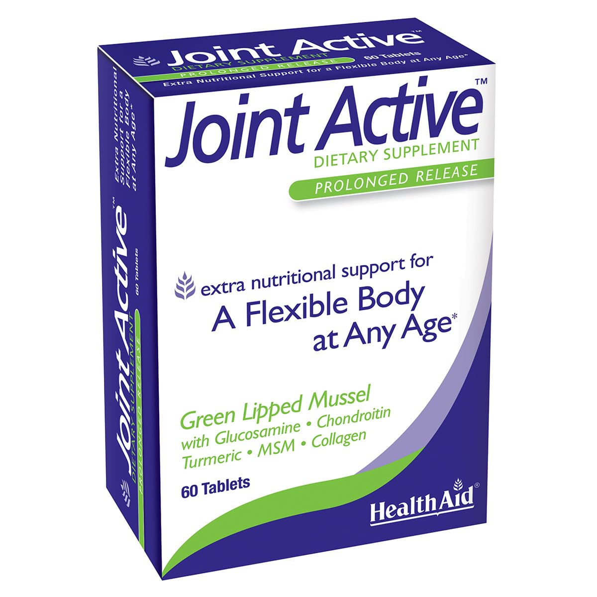 60 Tablets Joint Support with Green-Lipped Mussel Extract, Glucosamine, Chondroitin, Turmeric, MSM and Collagen H97647