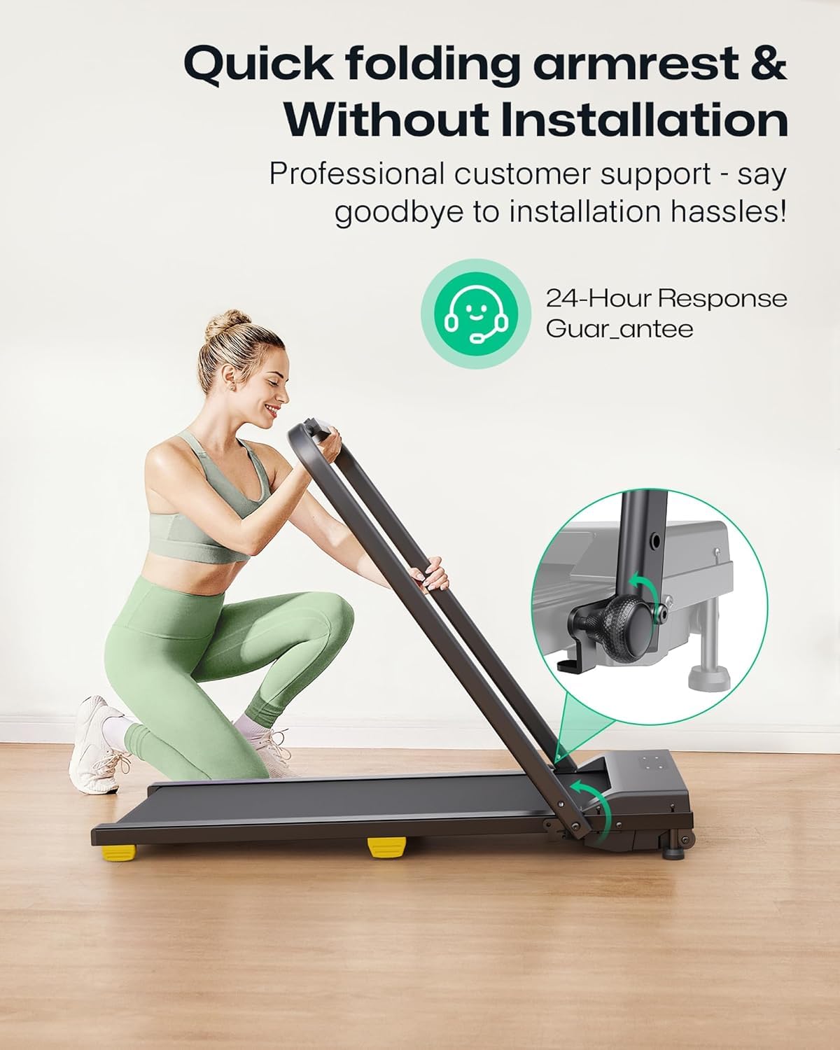 2.5HP Portable Walking Treadmill with Incline H237948