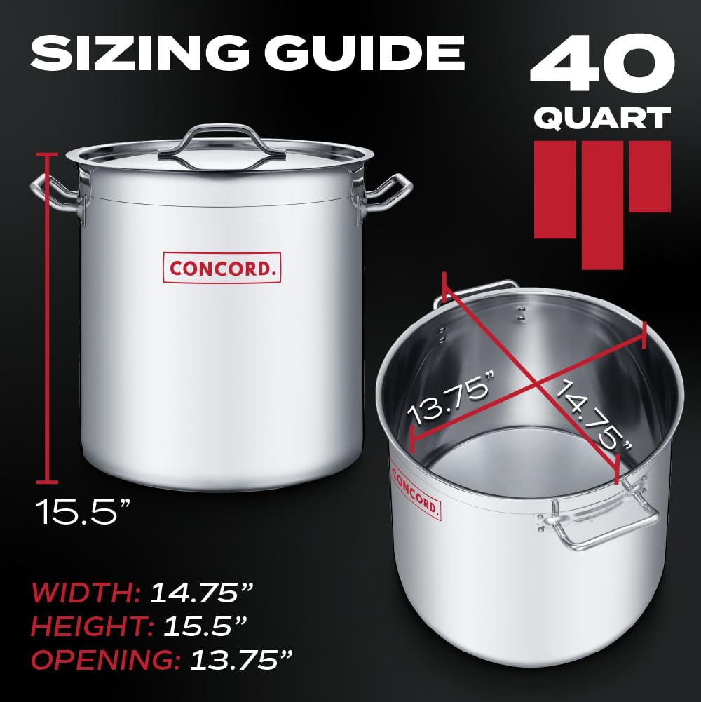 40 Quart Stainless Steel Stock Pot I2397