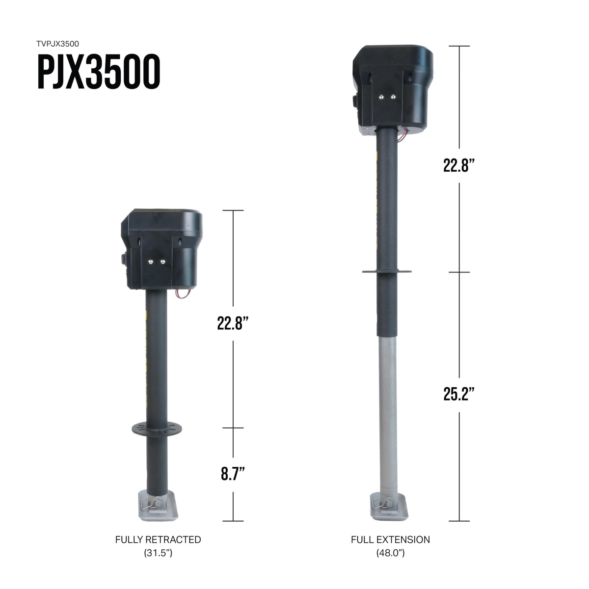 Electric Trailer Jack with Tongue Weight Scale, 3,500 LB Lift Capacity P69473