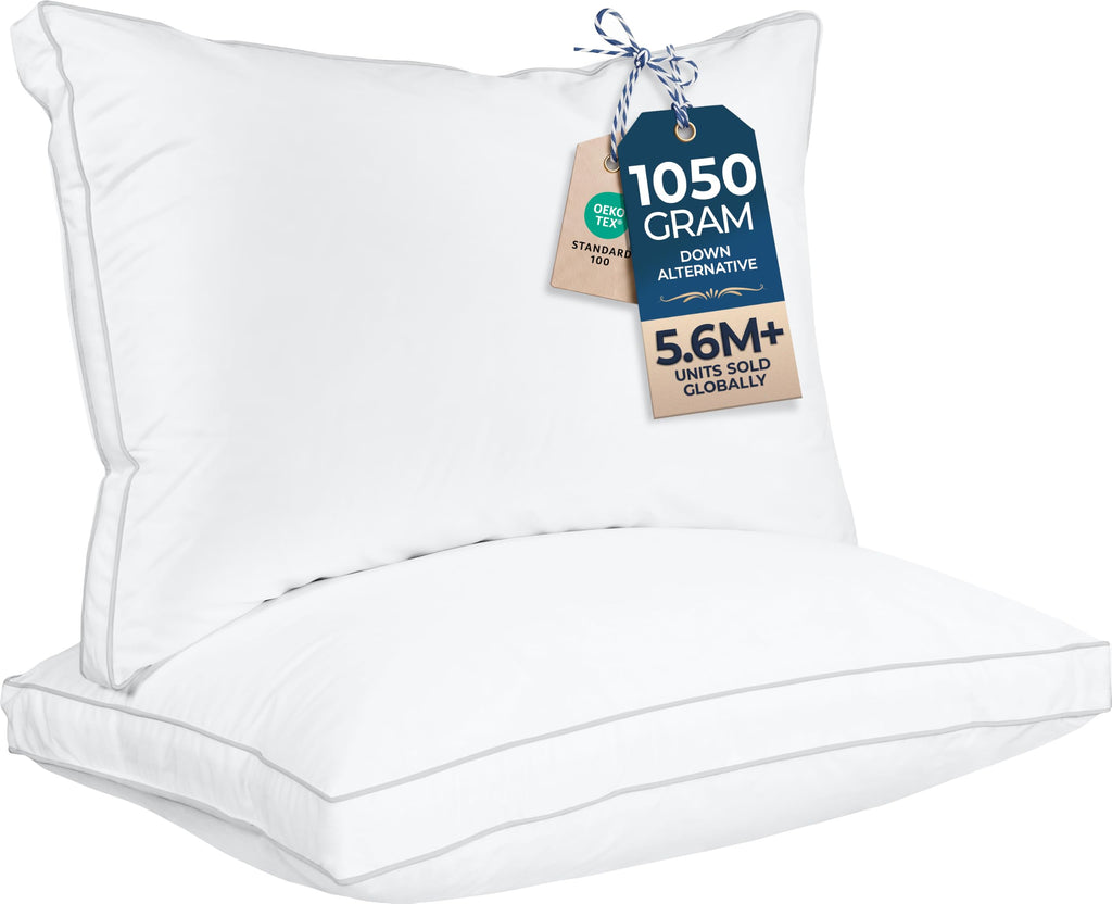White Queen Size Set of 2 Bed Pillow S625
