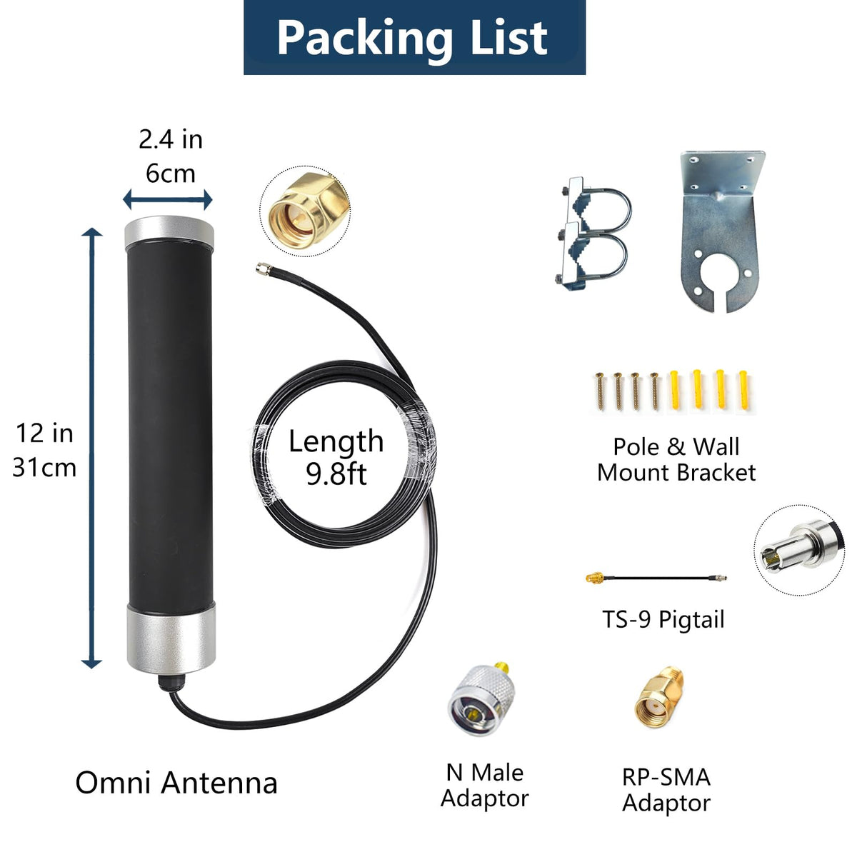 Outdoor Omni Cellular Antenna Kit N93880