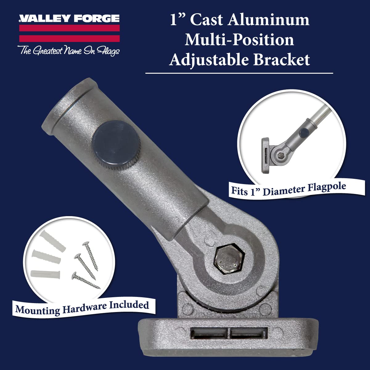 1 Inch Aluminum Flagpole Bracket A17112