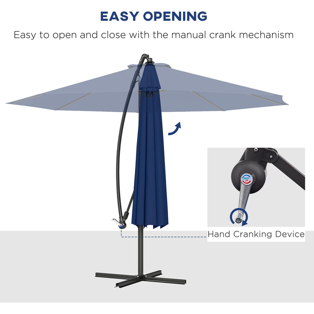 10' Cantilever Tilt Offset Patio Umbrella H293
