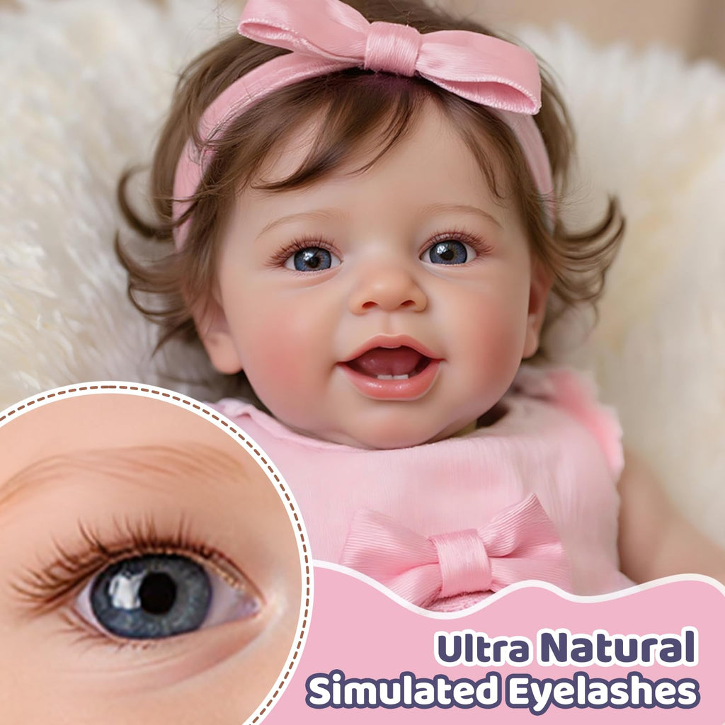 20 Inch Reborn Baby Dolls Girl with Rooted Hair N9542