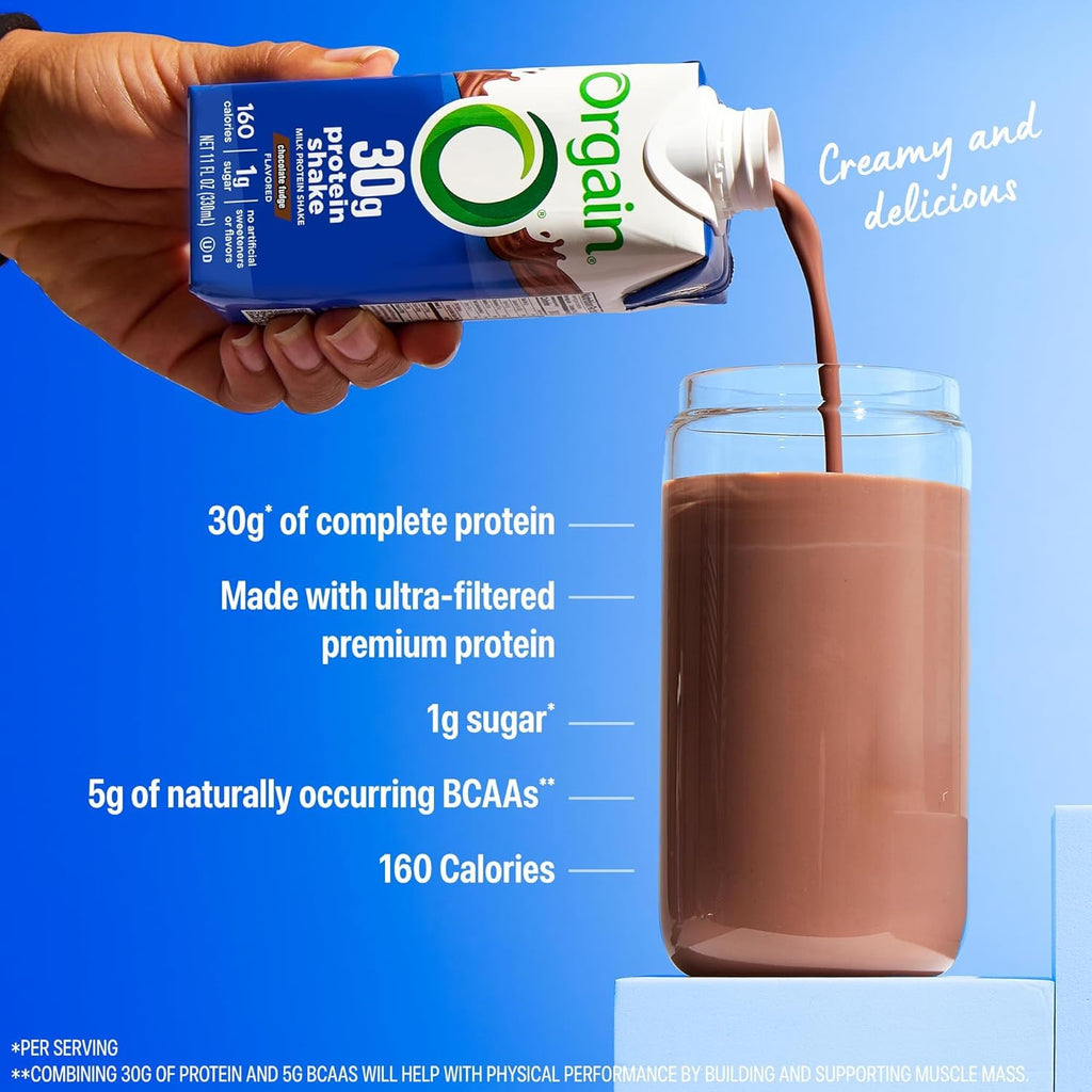 30g High Protein Shake Chocolate Fudge & Vanilla Bean 11 Fl Oz 2 Pack of 12 K231928
