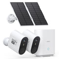 3K/5MP Solar Security Cameras Wireless Outdoor System, 2-Cam-Kit J242