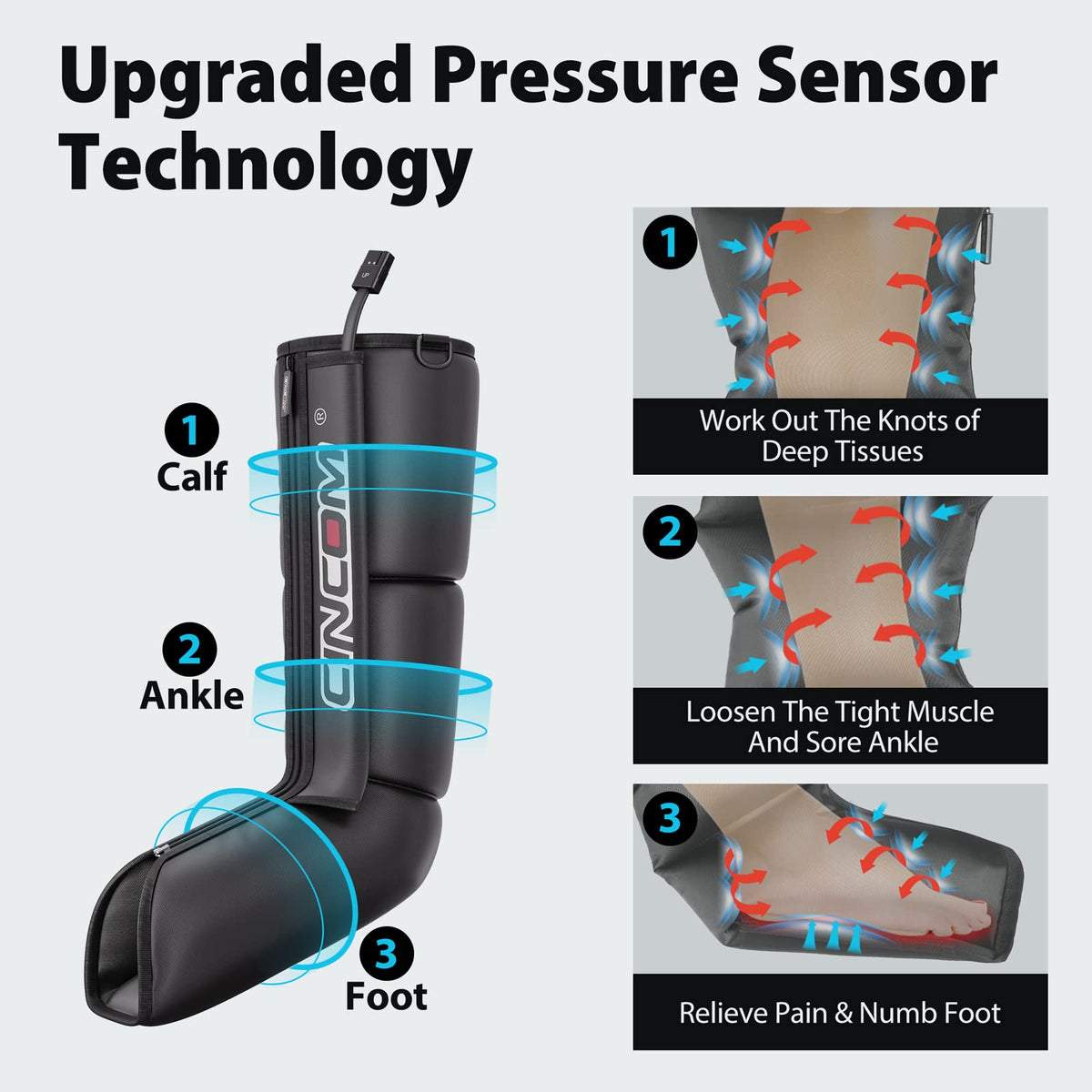 Air Compression Leg and Foot Massager Boots N464