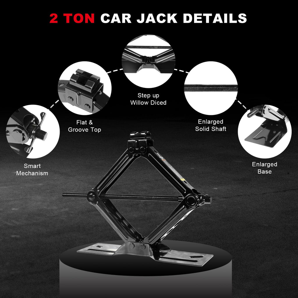 2 Ton Scissor Car Jack with Lug Wrench W81709