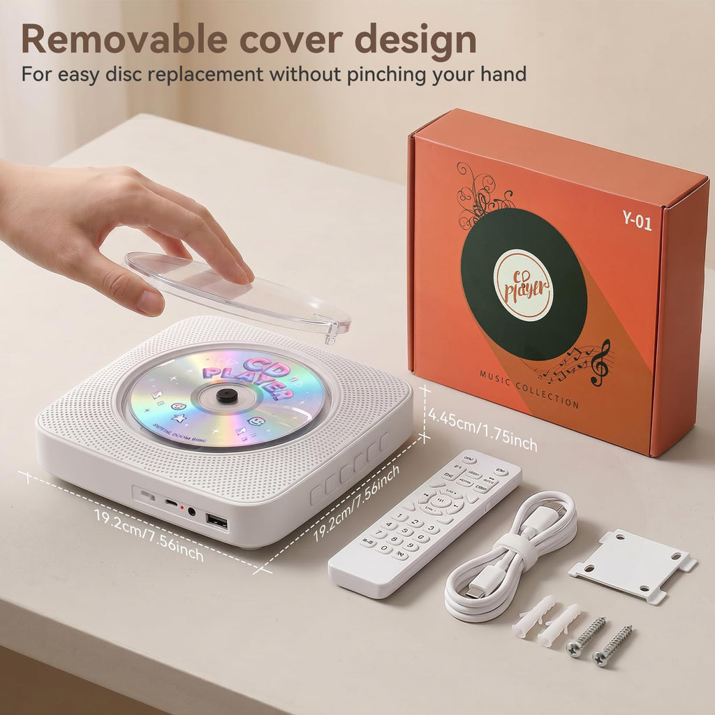 Portable Bluetooth Rechargeable CD Player with Speakers R465911