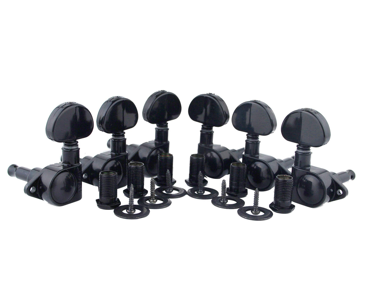 Guitar Machine Heads 3L + 3R Black A312469
