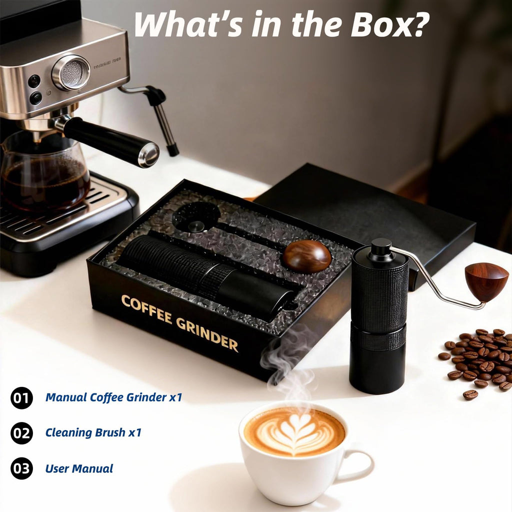 Manual Stainless Steel Conical Burr Coffee Grinder 20g Capacity U16065