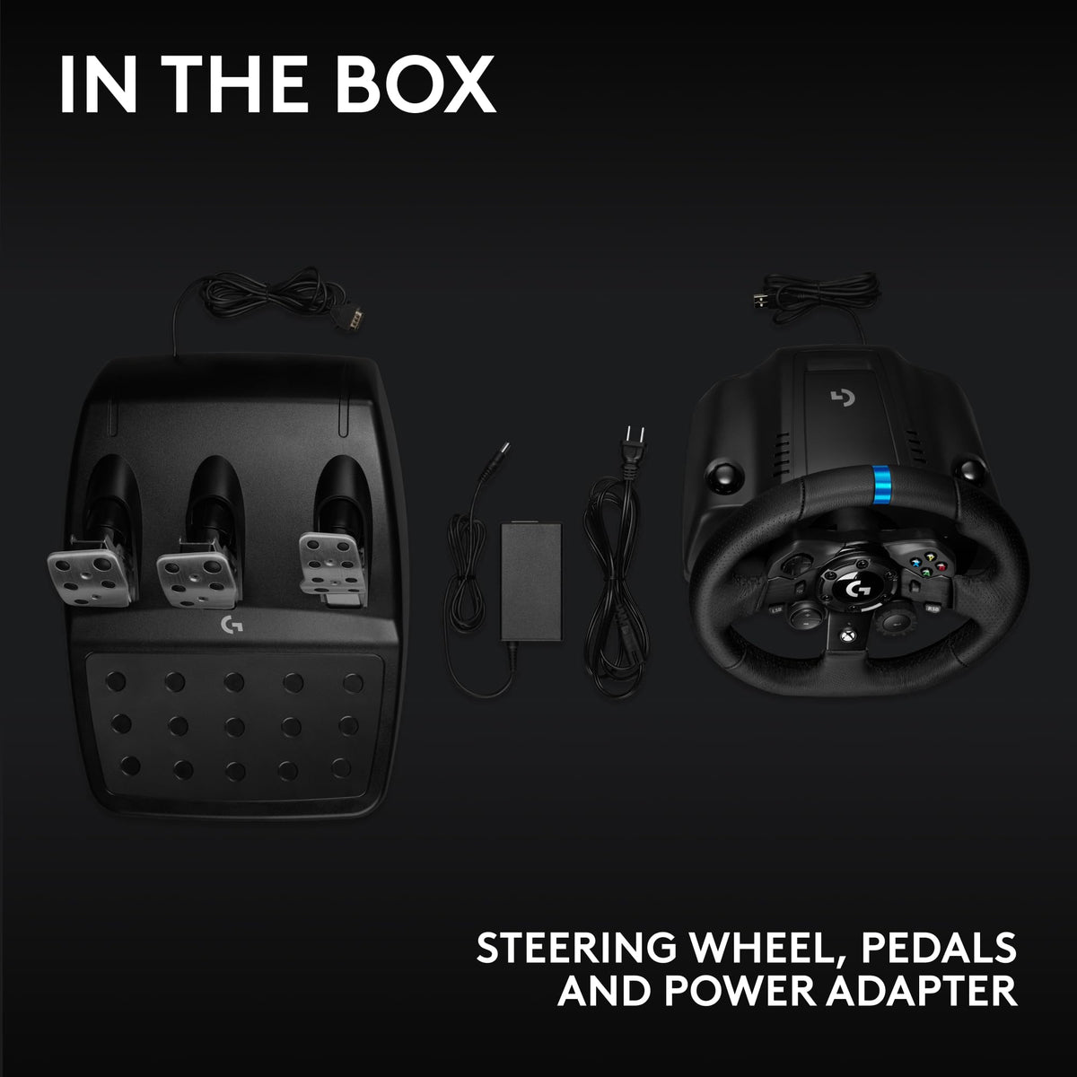 Racing Wheel and Pedals with Force Feedback and Leather Wheel Cover R87958